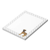 Brindle Great Dane Niedlich Cartoon Dog Notizblock (Rotiert)