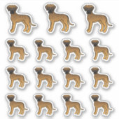 Brindle Great Dane Niedlich Cartoon Hunde Aufkleber (Vorderseite)