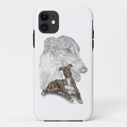 Brindle Greyhound Dog Art Case-Mate iPhone Hülle (Rückseite)