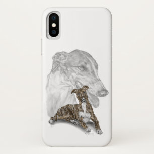 Brindle Greyhound Dog Art iPhone X Hülle