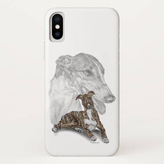 Brindle Greyhound Dog Art Case-Mate iPhone Hülle (Rückseite)