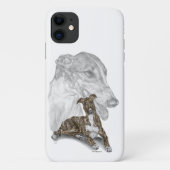 Brindle Greyhound Dog Art Case-Mate iPhone Hülle (Rückseite)