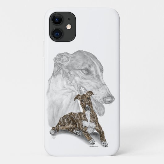 Brindle Greyhound Dog Art Case-Mate iPhone Hülle (Rückseite)