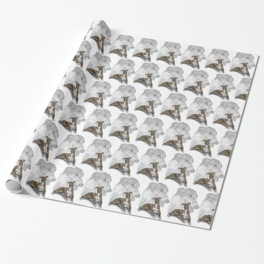 Brindle Greyhound Dog Art Geschenkpapier (Ungerollt)