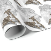 Brindle Greyhound Dog Art Geschenkpapier (Rolleneckpunkt)
