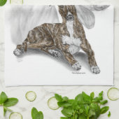 Brindle Greyhound Dog Art Geschirrtuch (Gefaltet)