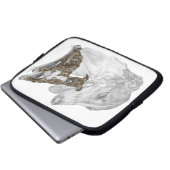 Brindle Greyhound Dog Art Laptopschutzhülle (Vorne Knopf)