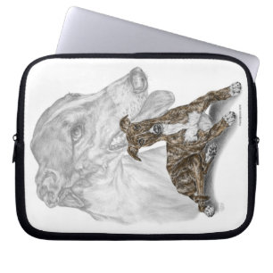 Brindle Greyhound Dog Art Laptopschutzhülle
