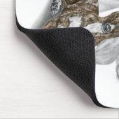 Brindle Greyhound Dog Art Mousepad (Ecke)