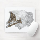 Brindle Greyhound Dog Art Mousepad (Mit Mouse)