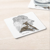 Brindle Greyhound Dog Art Rechteckiger Pappuntersetzer (angewinkelt)