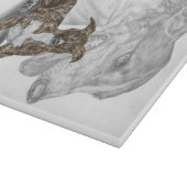 Brindle Greyhound Dog Art Schneidebrett (Ecke)