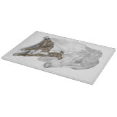 Brindle Greyhound Dog Art Schneidebrett (Ecke)