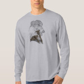 Brindle Greyhound Dog Art T-Shirt (Vorderseite)