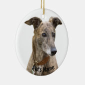Brindle Greyhound Keramik Ornament (Rechts)