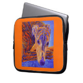 Brindle Greyhound Laptop Sleeve - "Ace" (Vorderseite Links)