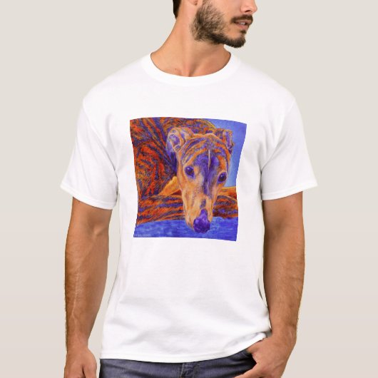 Brindle Greyhound - Light T - Shirt - "Ace" (Vorderseite)