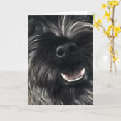 Brindle Gruß-Karte Steinhaufen-Terriers Karte (Gelbe Blume)