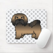 Brindle Havanese Niedlich Cartoon Dog Illustration Mousepad (Mit Mouse)