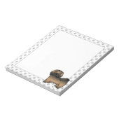 Brindle Havanese Niedlich Cartoon Dog Illustration Notizblock (Rotiert)