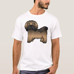 Brindle Havanese Niedlich Cartoon Dog Illustration T-Shirt