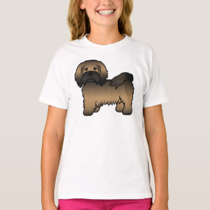 Brindle Havanese Niedlich Cartoon Dog Illustration T-Shirt