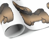 Brindle Havanese Niedlich Cartoon Dog Muster Geschenkpapier (Rolleneckpunkt)