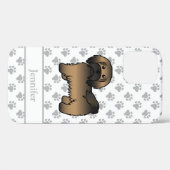 Brindle Havanese Niedlich Cartoon Dog & Name Case-Mate iPhone Hülle (Rückseite (Horizontal))