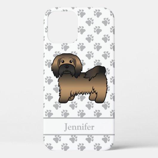Brindle Havanese Niedlich Cartoon Dog & Name Case-Mate iPhone Hülle (Rückseite)
