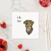 Brindle Hund Custom Cocktail Napkin Serviette (Beispiel)