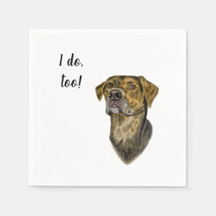 Brindle Hund Custom Cocktail Napkin Serviette