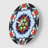 Brindle Kaleidoscope Große Wanduhr (Winkel)