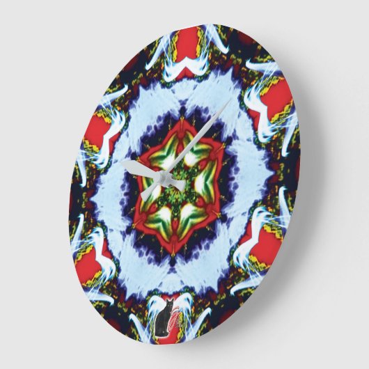 Brindle Kaleidoscope Große Wanduhr (Winkel)