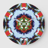Brindle Kaleidoscope Große Wanduhr (Vorderseite)