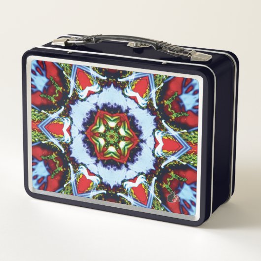 Brindle Kaleidoscope Metal Lunchbox (Rückseite)