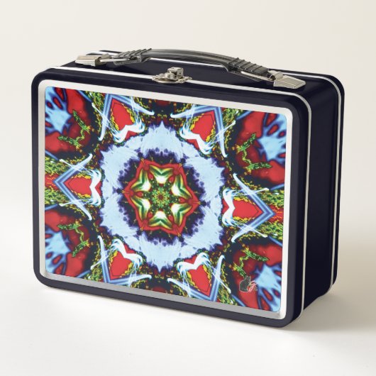 Brindle Kaleidoscope Metal Lunchbox (Vorderseite)