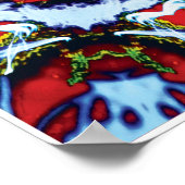 Brindle Kinetic Collage Kaleidoscope Poster (Ecke)