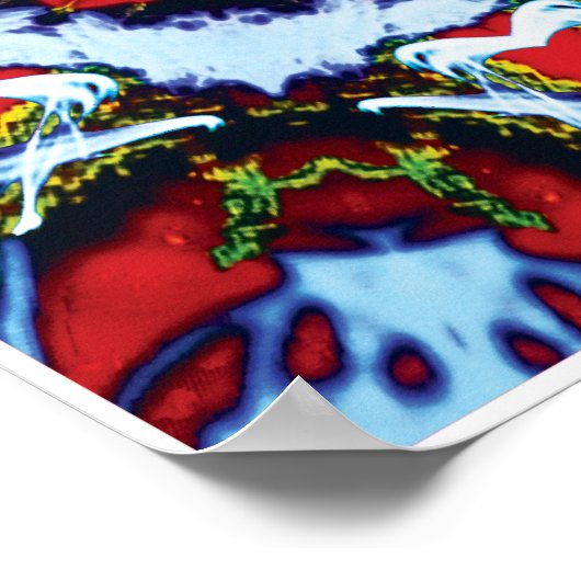 Brindle Kinetic Collage Kaleidoscope Poster (Ecke)