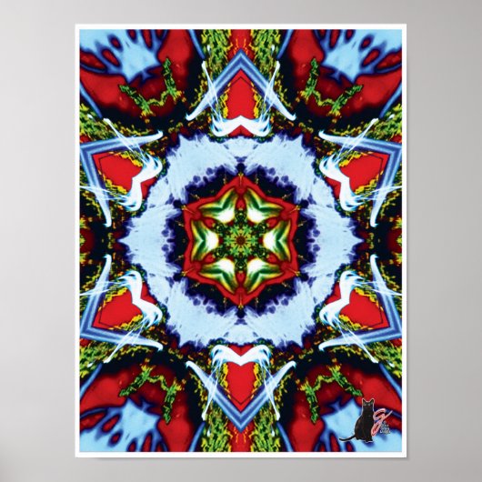 Brindle Kinetic Collage Kaleidoscope Poster (Vorne)