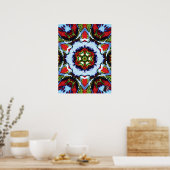 Brindle Kinetic Collage Kaleidoscope Poster (Küche)