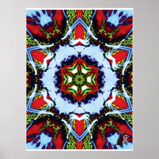 Brindle Kinetic Collage Kaleidoscope Poster (Vorne)