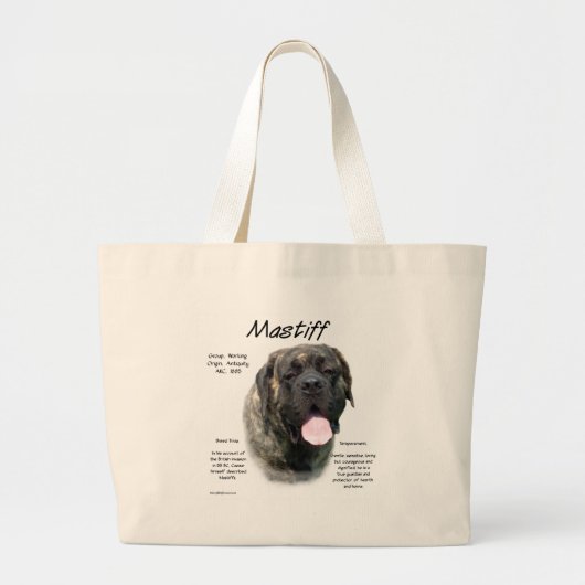 Brindle Mastiff History Jumbo Stoffbeutel (Vorne)