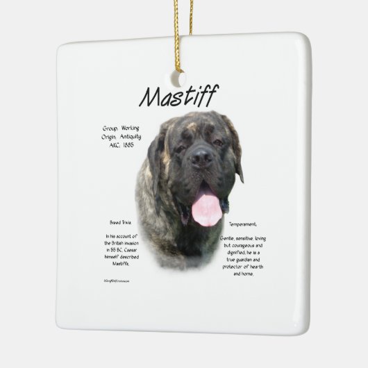 Brindle Mastiff History Keramikornament (Links)