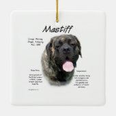 Brindle Mastiff History Keramikornament (Rückseite)