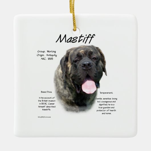 Brindle Mastiff History Keramikornament (Vorderseite)