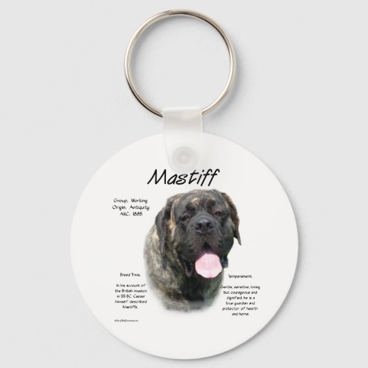 Brindle Mastiff History Schlüsselanhänger (Vorderseite)