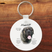 Brindle Mastiff History Schlüsselanhänger (Rückseite)