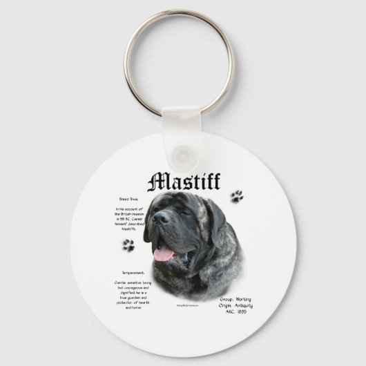Brindle Mastiff History Schlüsselanhänger (Vorderseite)