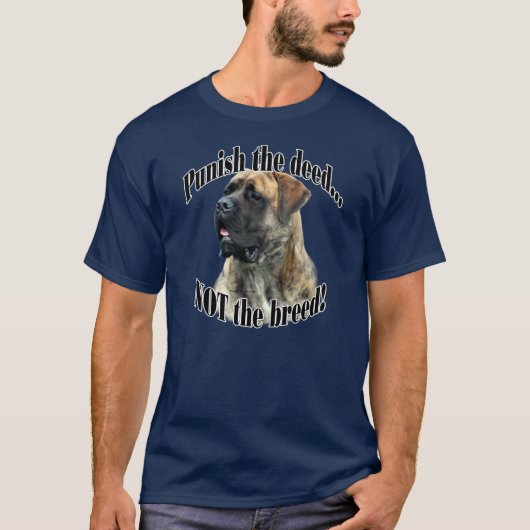 Brindle Mastiff Strafe den T - Shirt der Tat (Vorderseite)