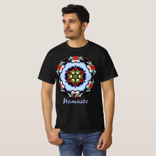 Brindle Namaste Kaleidoskop T-Shirt (Vorne ganz)